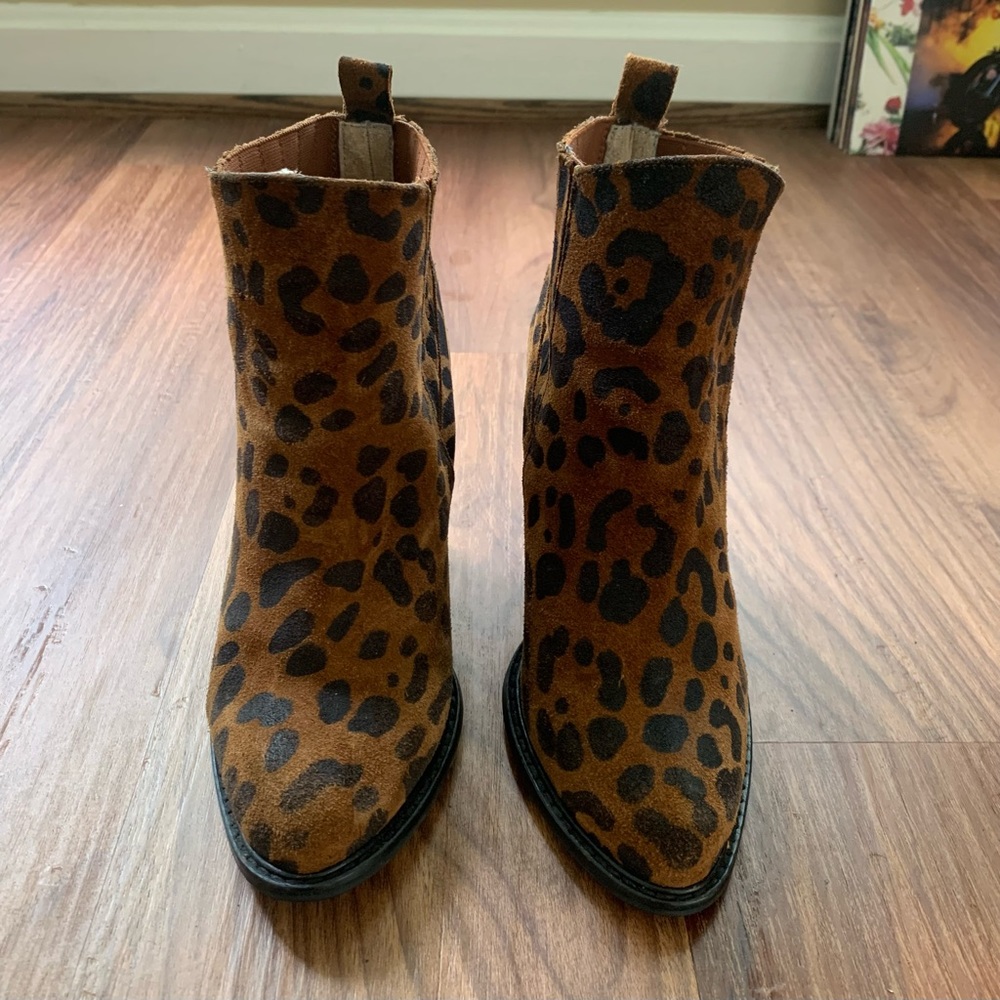 Zara Leopard Print Ankle Boot